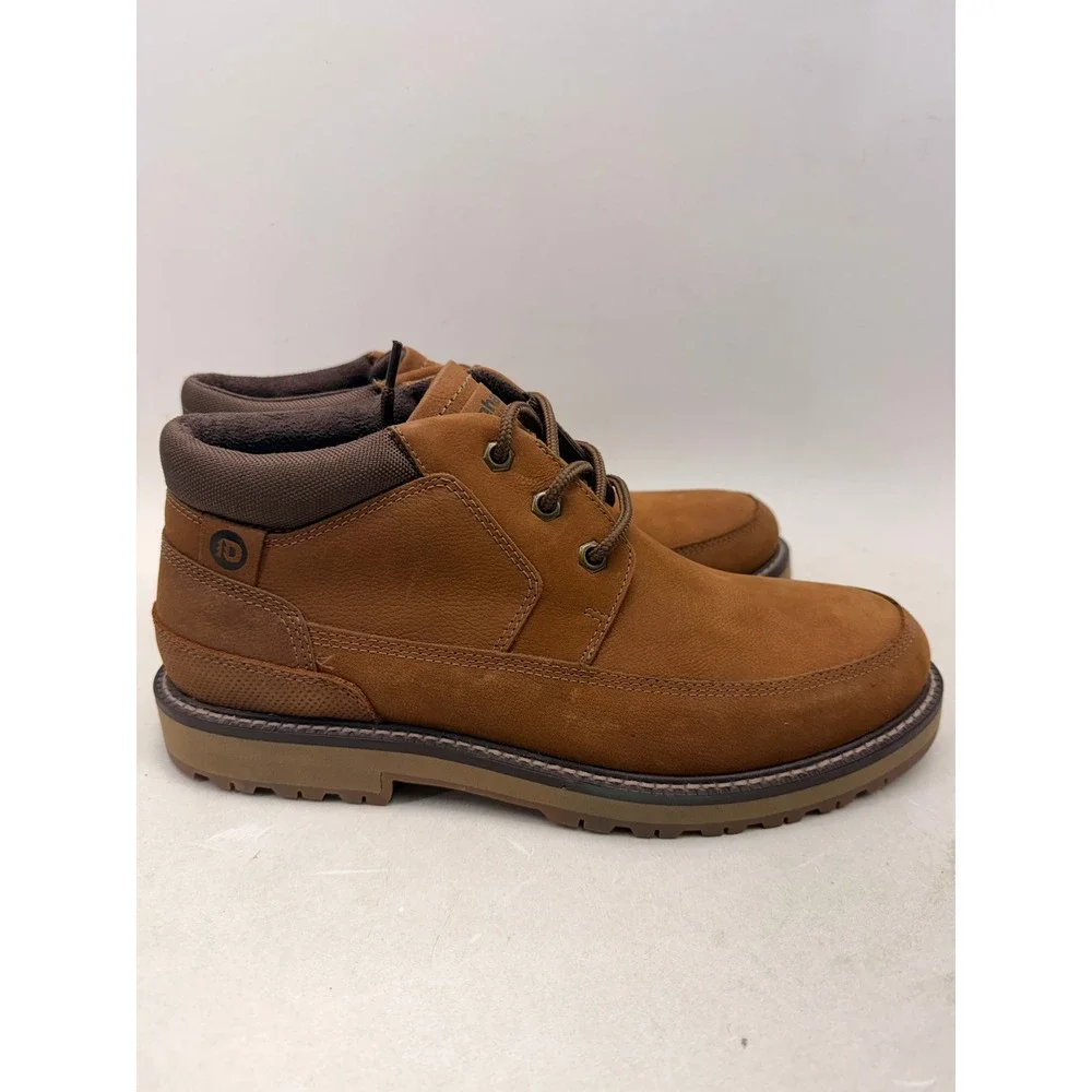 Dunham Mens Waterproof Leather Chukka Boots Tan Brown Moc Toe CJ0854 Size 9 D